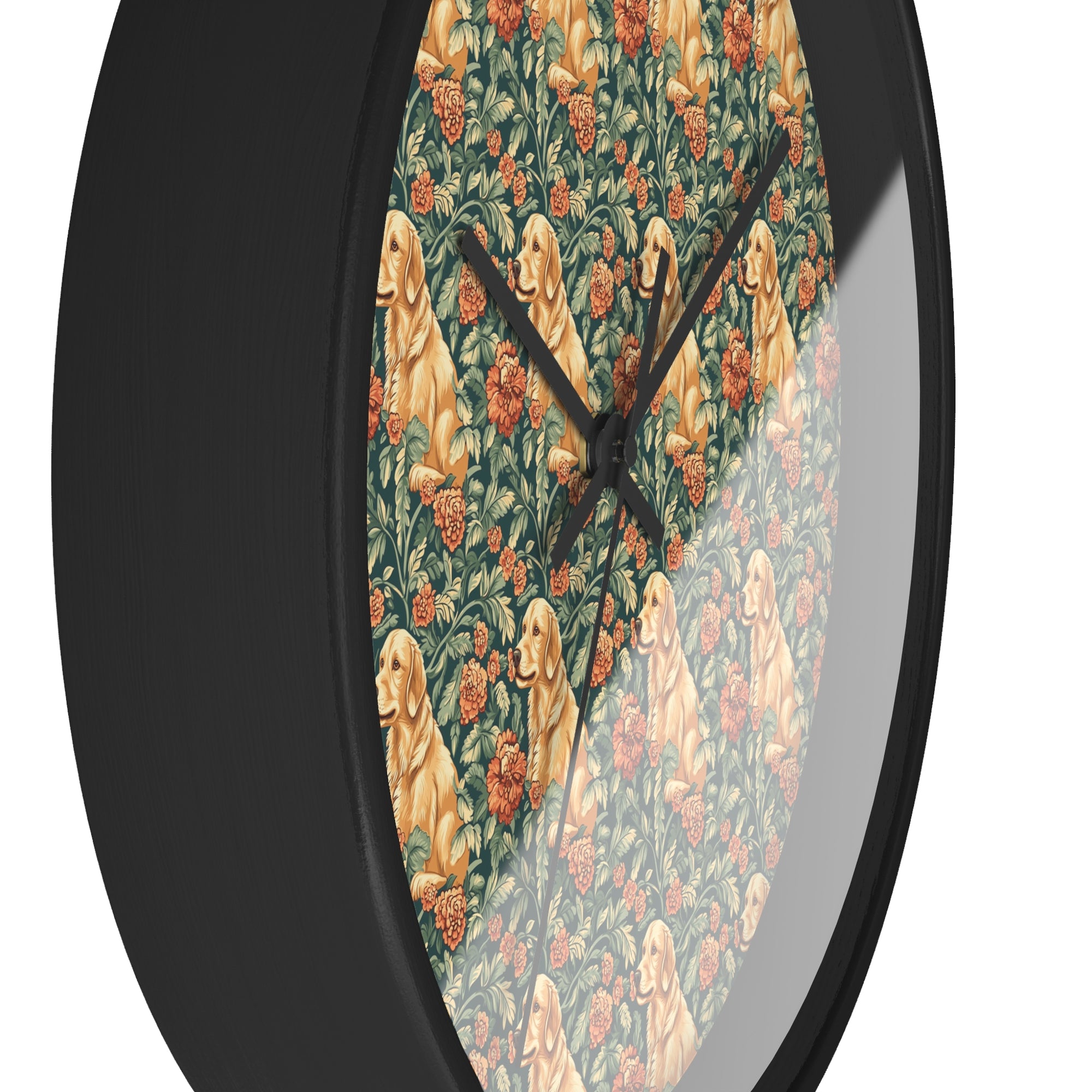 Blooming Goldie Glam Wall Clock