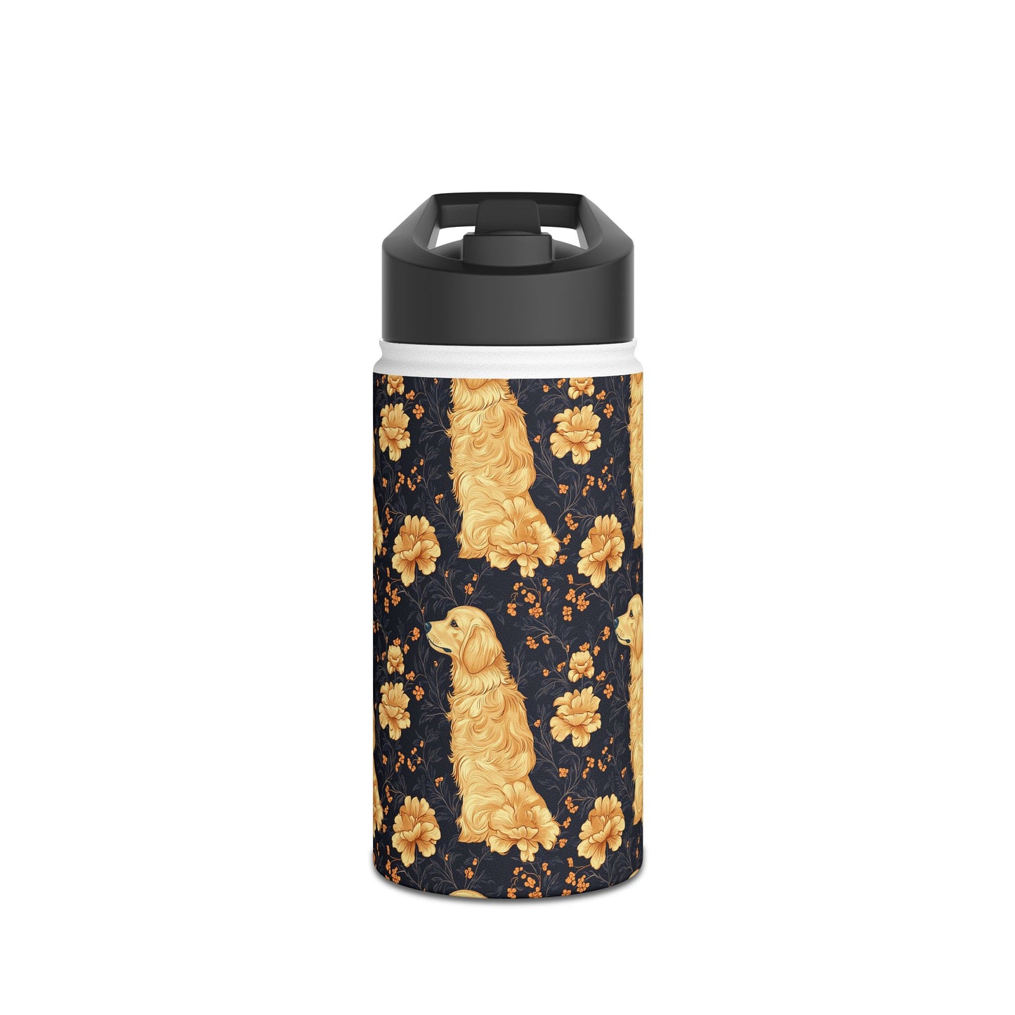 Golden Paws Floral Frenchie Stainless Steel Water Bottle