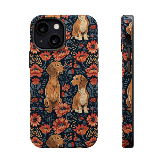 Floral Pawsome Dachsund Delight Magnetic Tough Cases