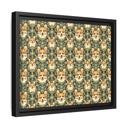 Corgi Charmz Matte Canvas, Framed