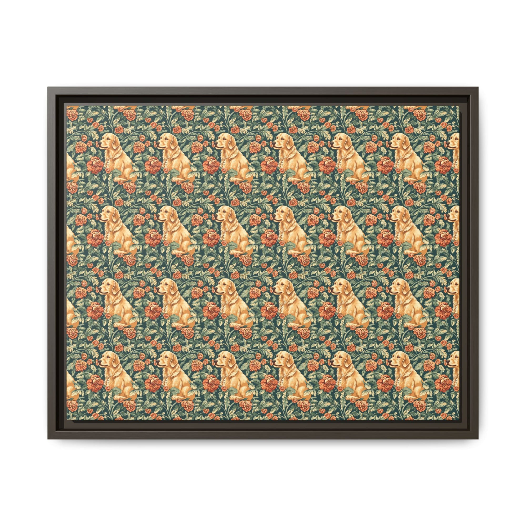 Blooming Goldie Glam Matte Canvas, Framed