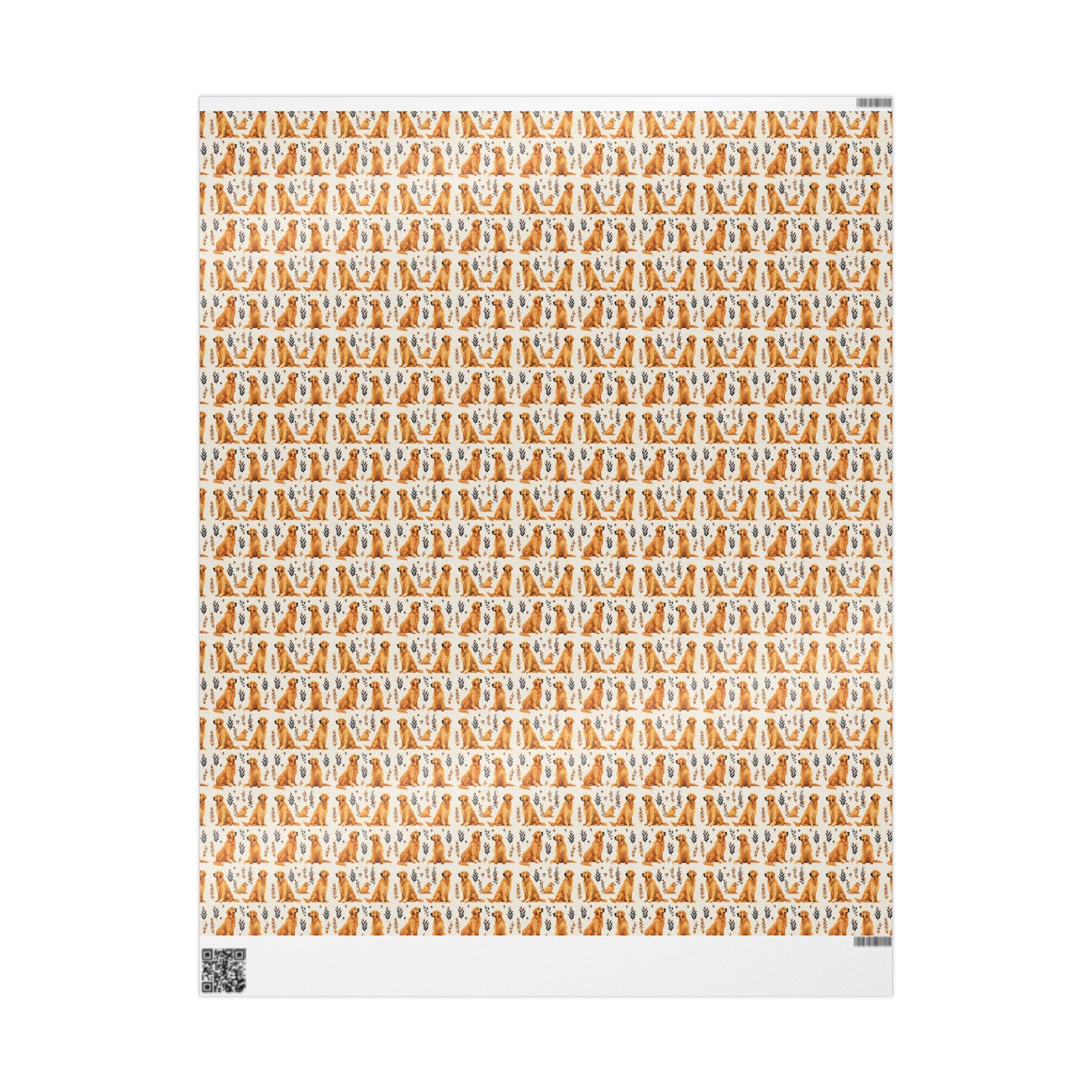 Golden Glamour Paws - Luxe Licks for Regal Retrievers Wrapping Paper