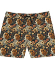 Beagle Blossoms Men's Mid-Length Swim Shorts