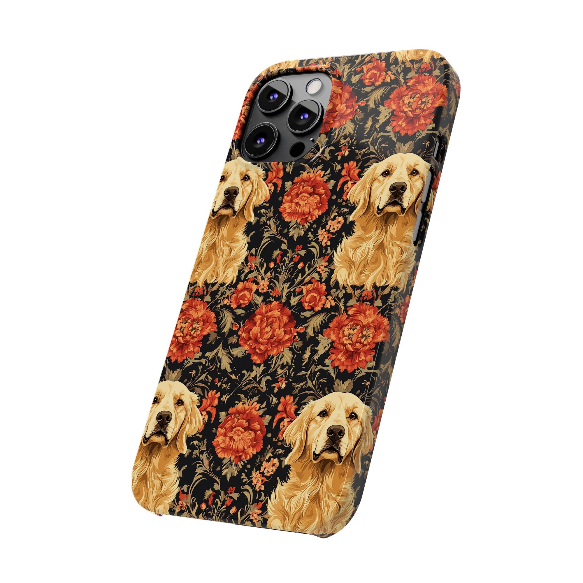 Golden Pawsatronic Tapestry Slim Phone Cases