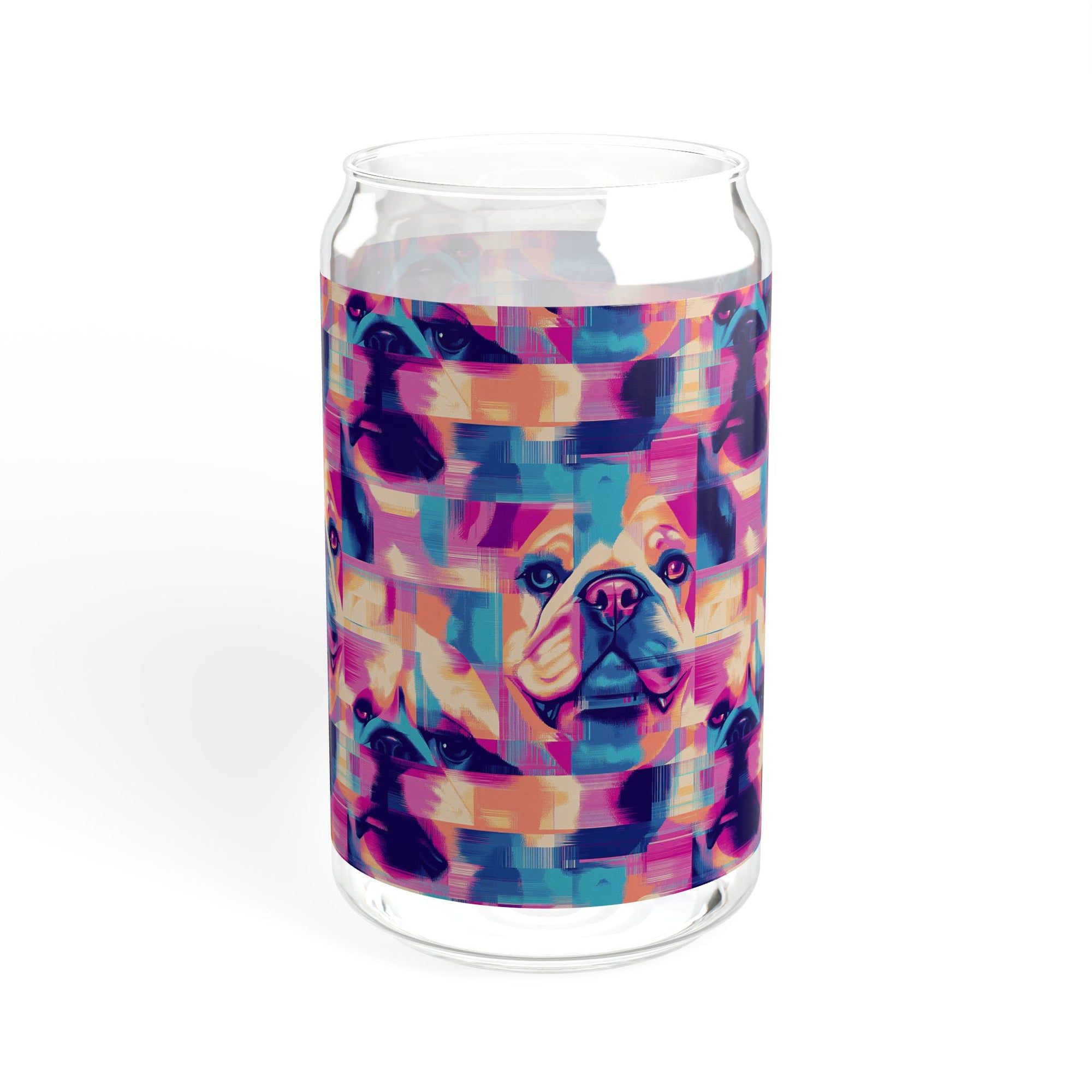 Dazzling Bulldog Chic Sipper Glass