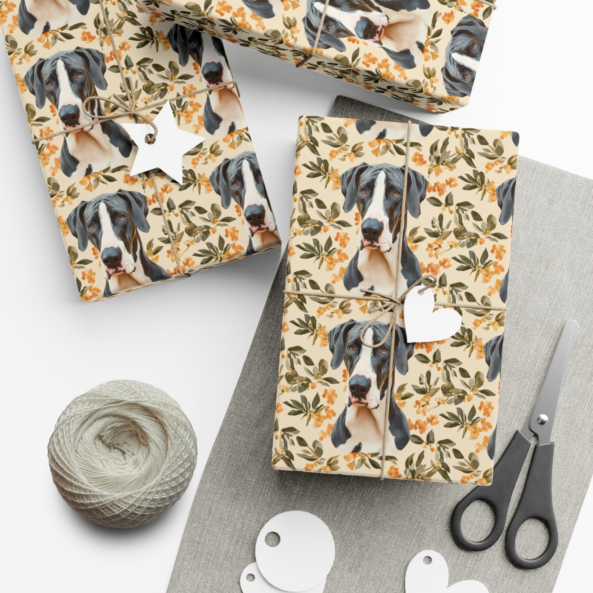 Majestic Great Dane Meadow Gift Wrap Papers