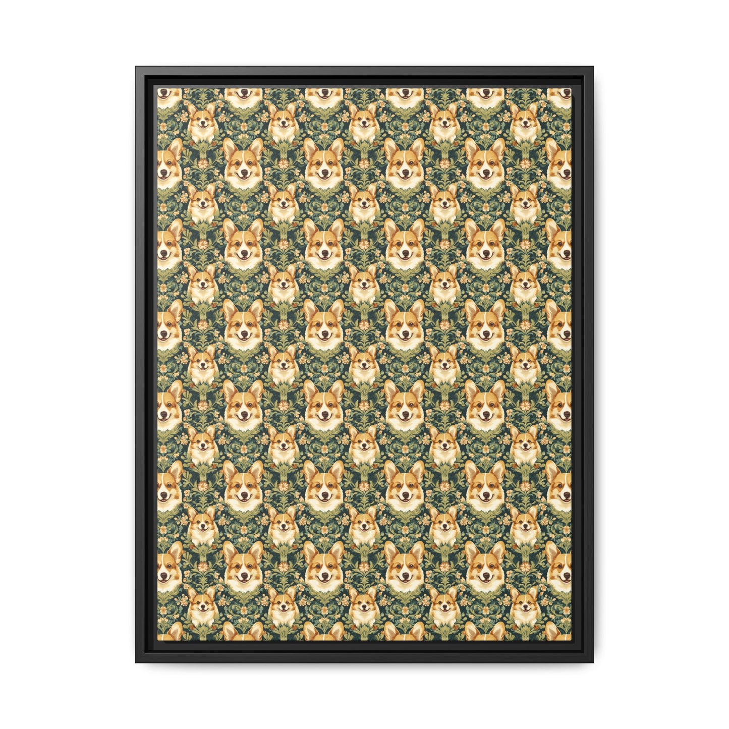 Corgi Charmz Matte Canvas, Framed