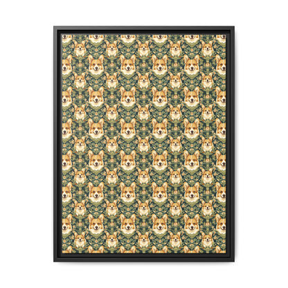 Corgi Charmz Matte Canvas, Framed