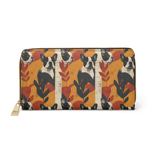 Chic Frenchie Charm Zipper Wallet