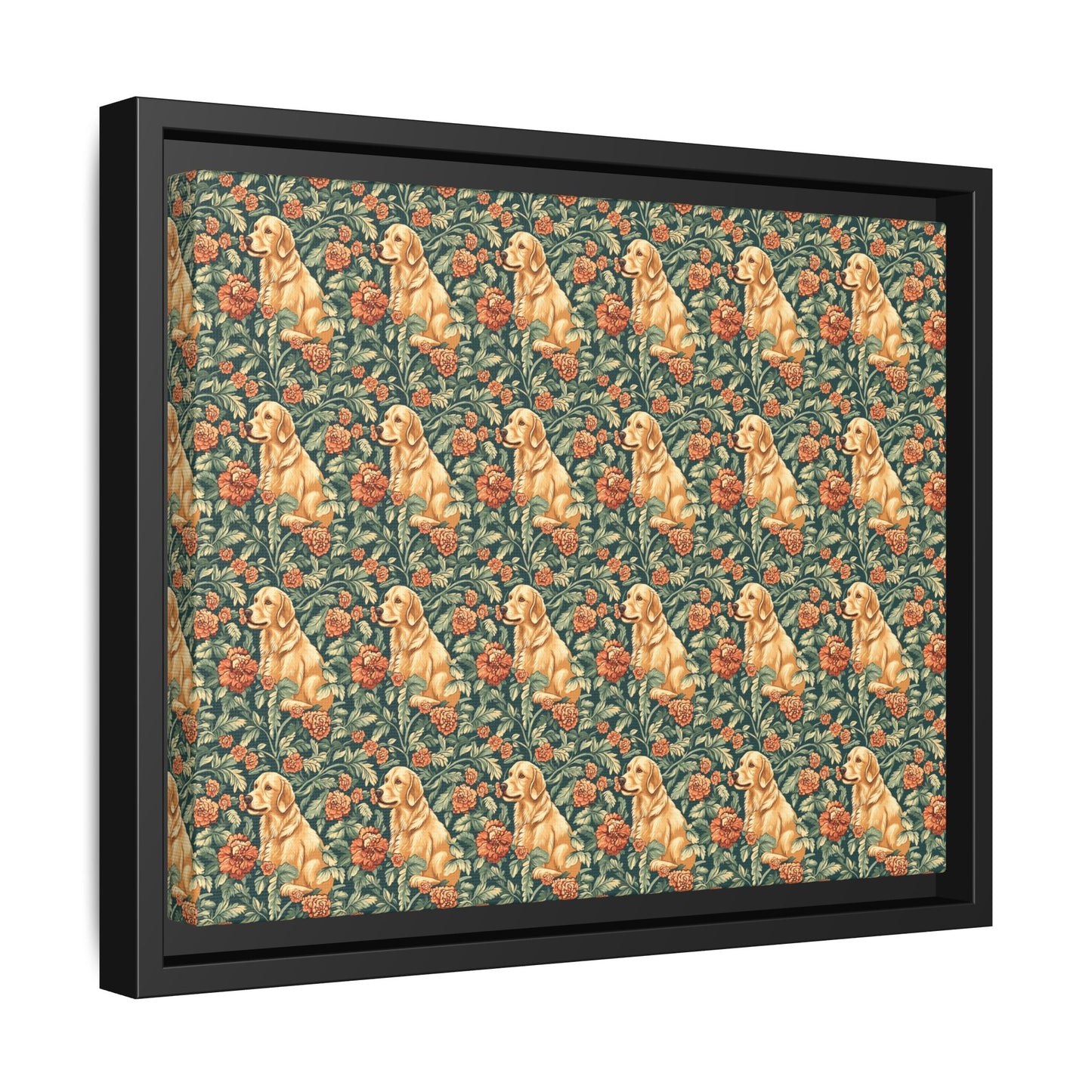 Blooming Goldie Glam Matte Canvas, Framed