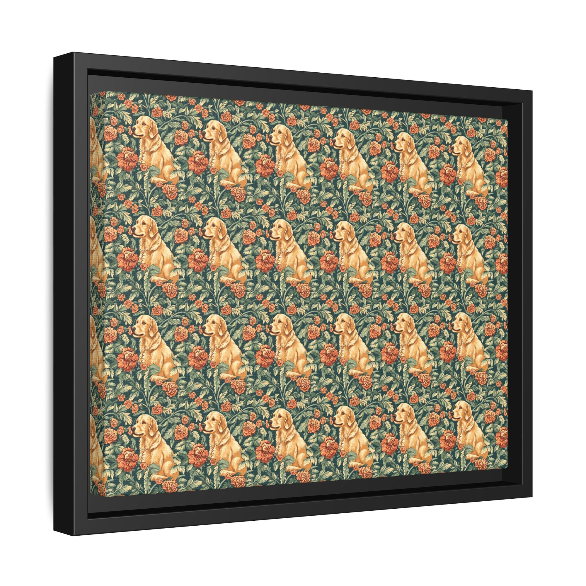 Blooming Goldie Glam Matte Canvas, Framed