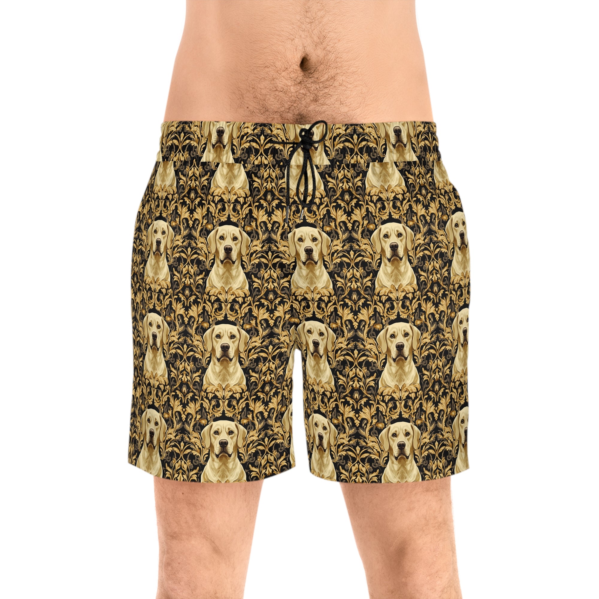 Royal Pawsitivity Labs Men&#39;s Mid-Length Swim Shorts