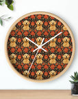 Golden Pawsatronic Tapestry Wall Clock