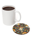 Corgi Rainbow Vine Dream Cork Back Coaster