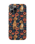 Floral Pawsome Dachsund Delight Slim Phone Cases