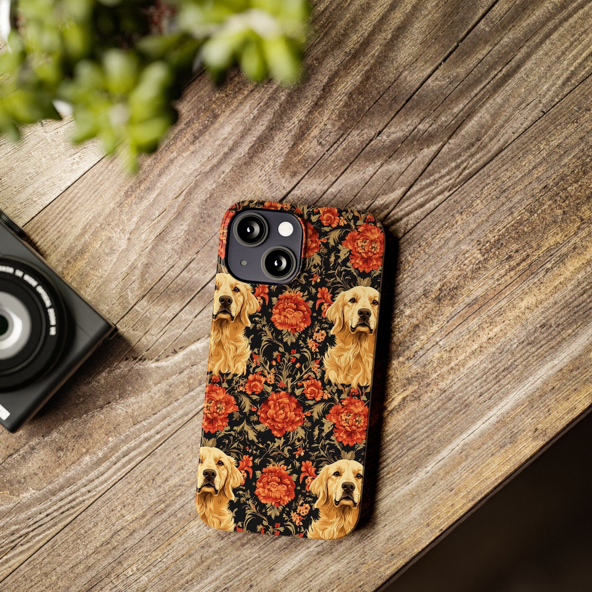 Golden Pawsatronic Tapestry Slim Phone Cases