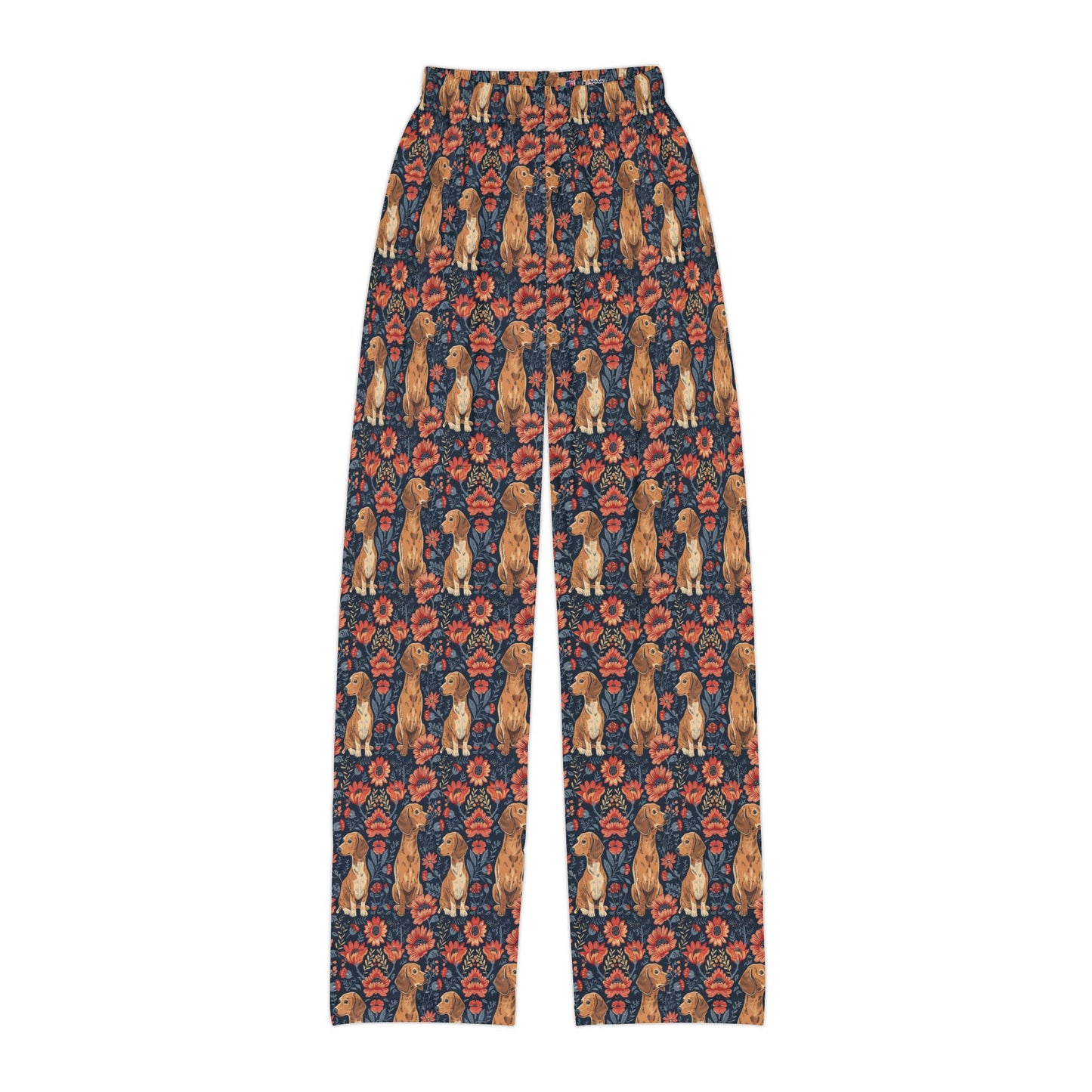 Floral Pawsome Dachsund Delight Kids Pajama Pants