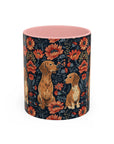 Floral Pawsome Dachsund Delight Accent Coffee Mug