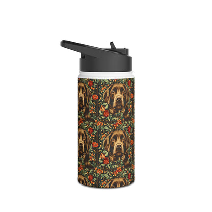 Labrador Lush Pooch Tapestry Stainless Steel Water Bottle