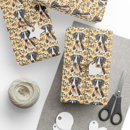 Majestic Great Dane Meadow Wrapping Paper