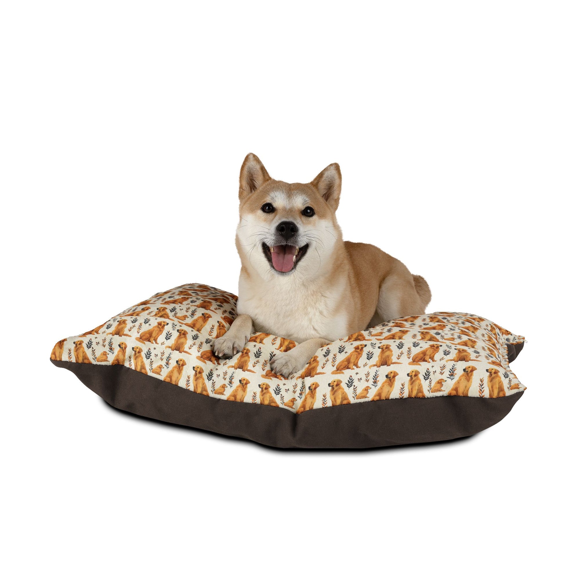 Golden Glamour Paws - Luxe Licks for Regal Retrievers Pet Bed
