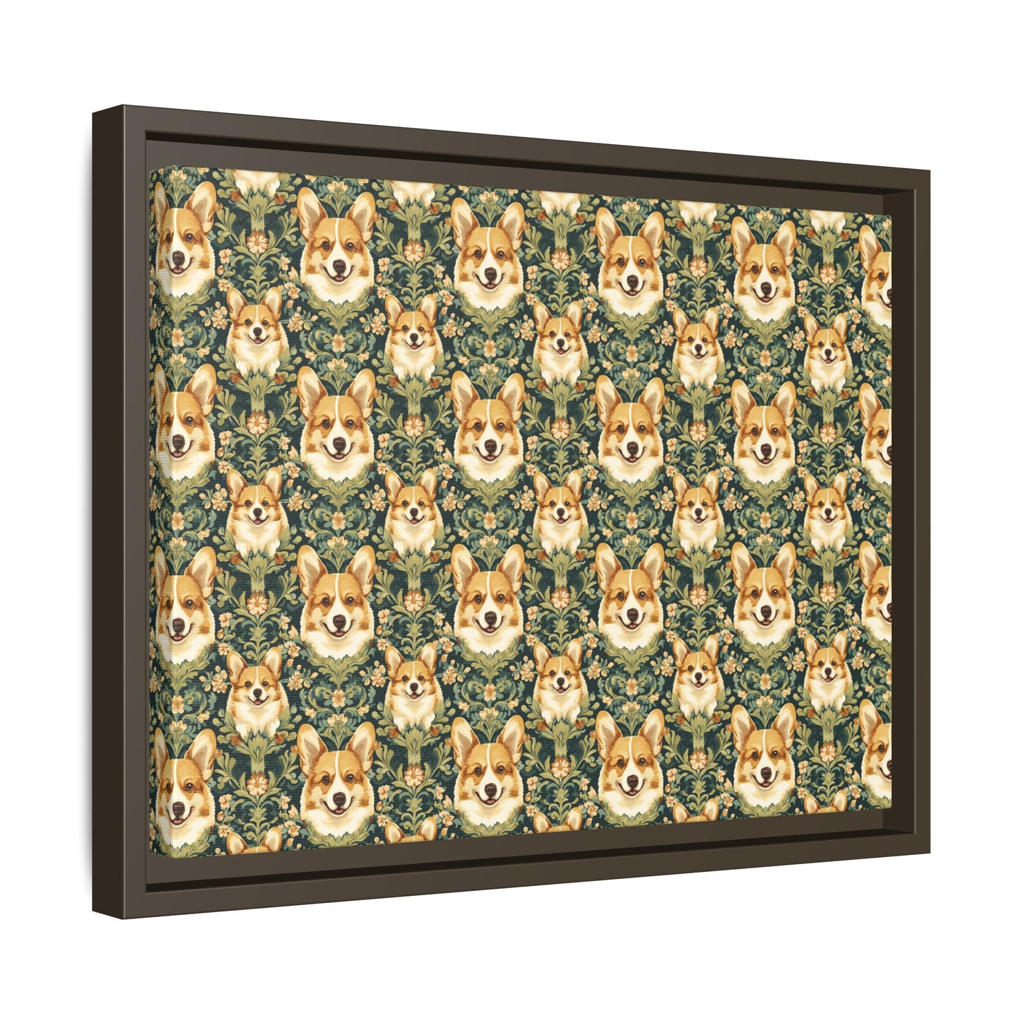 Corgi Charmz Matte Canvas, Framed