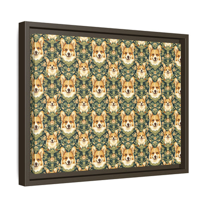 Corgi Charmz Matte Canvas, Framed