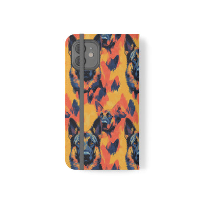 Impressionistic German Shepherds Flip Cases