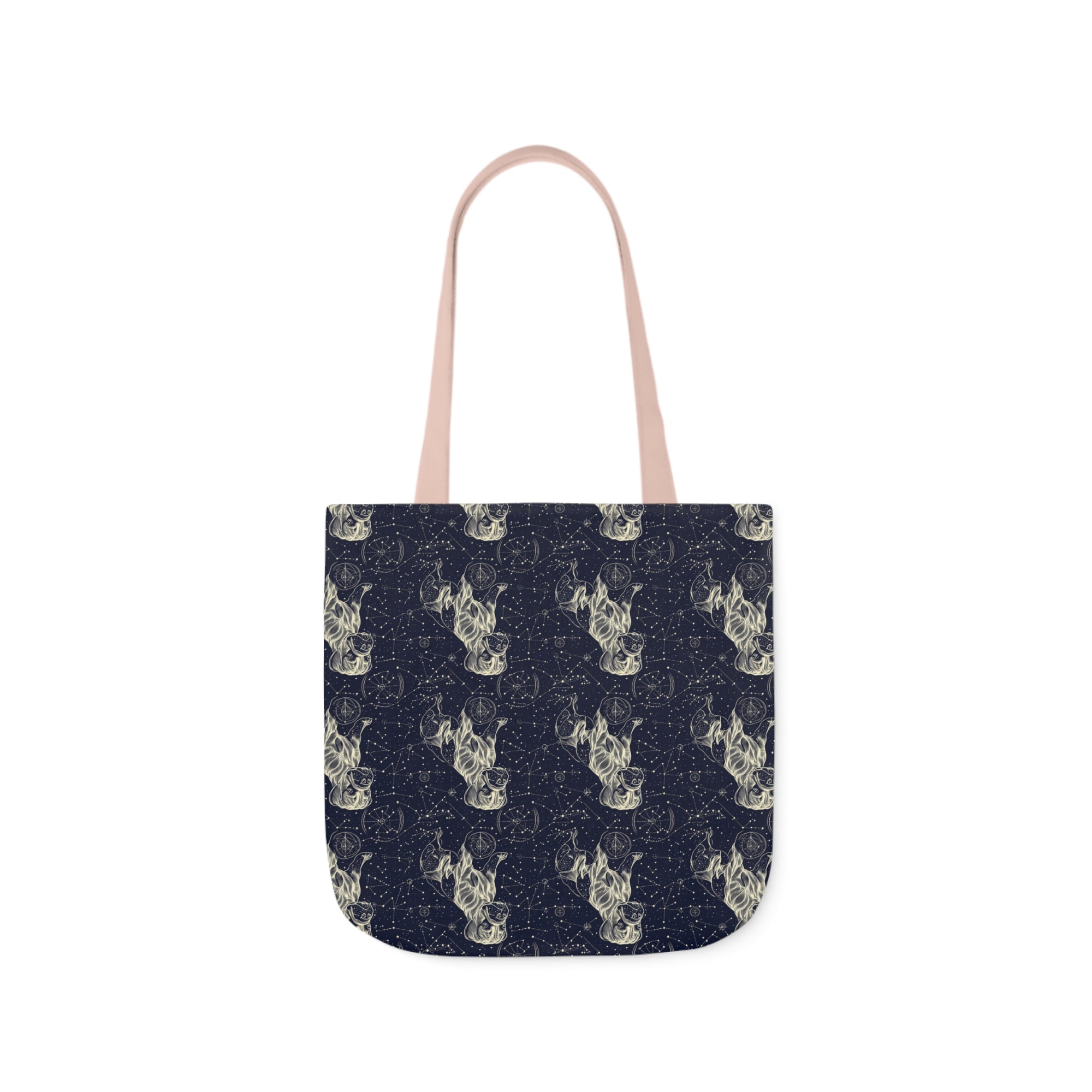 Celestial Boxer Bliss Canvas Tote Bag