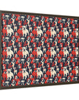 Bulldoggy Bliss Chomper Matte Canvas, Framed