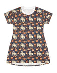 Bulldog Blossom Bonanza T-Shirt Dress