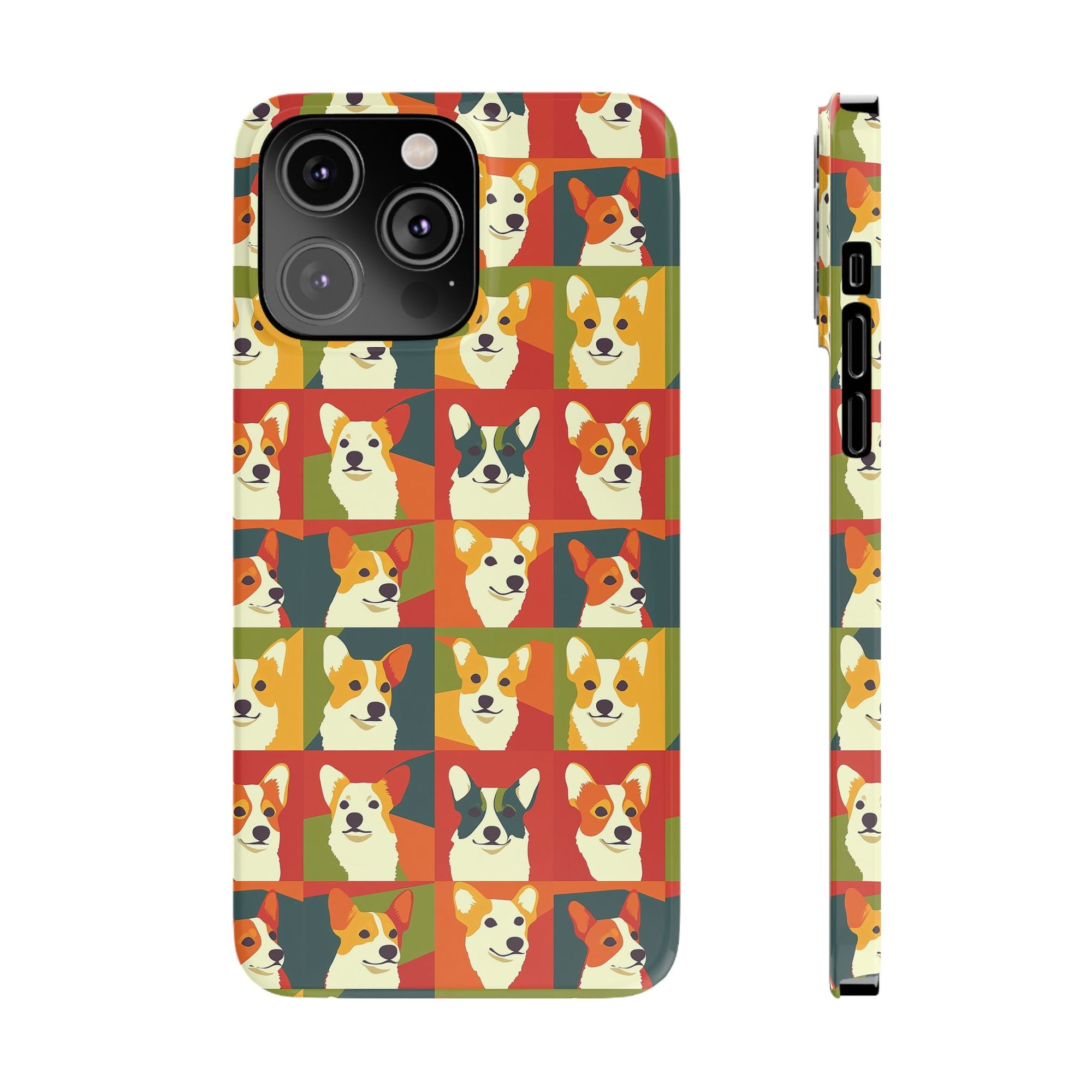 Corgi Chic Popart Pup Slim Phone Cases