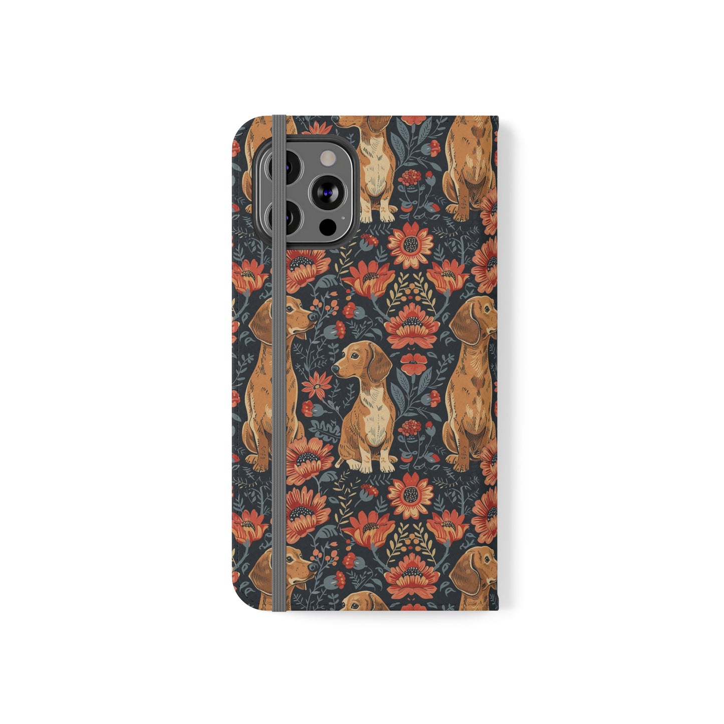 Floral Pawsome Dachsund Delight Flip Cases