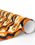 Golden Woof Abstract Glamour Wrapping Paper