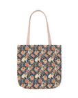 Blooming Bulldog Beauty Canvas Tote Bag