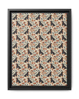 Blossoming Dachshunds Delight Matte Canvas, Framed