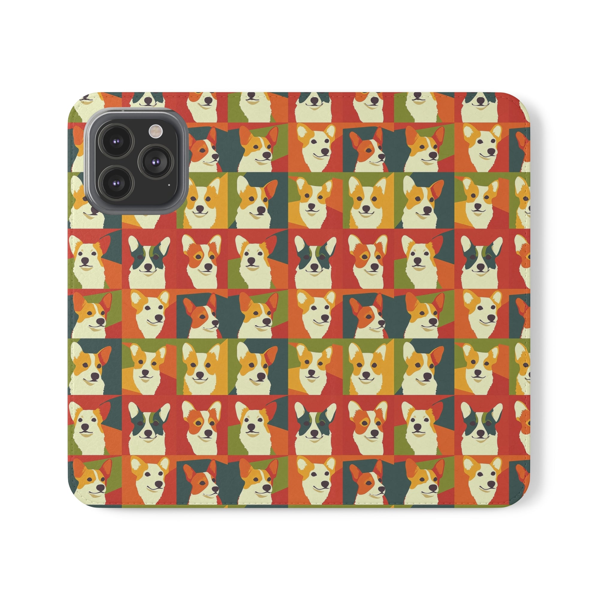 Corgi Chic Popart Pup Flip Cases