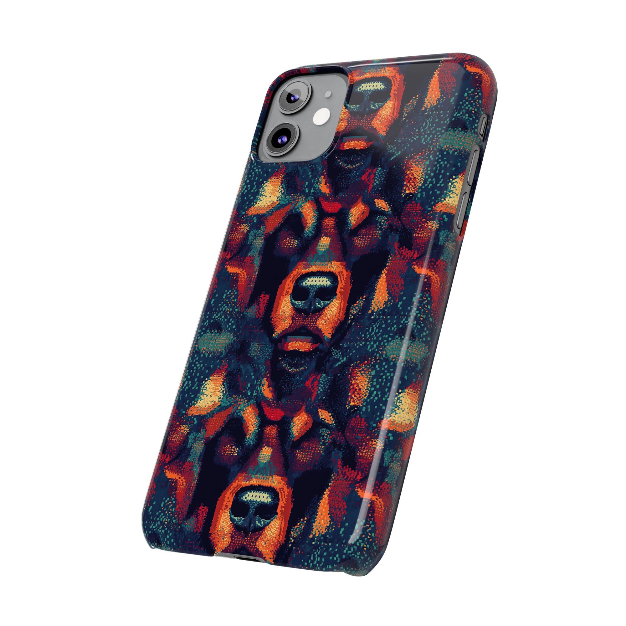 Rustic Rottie Charm Slim Phone Cases