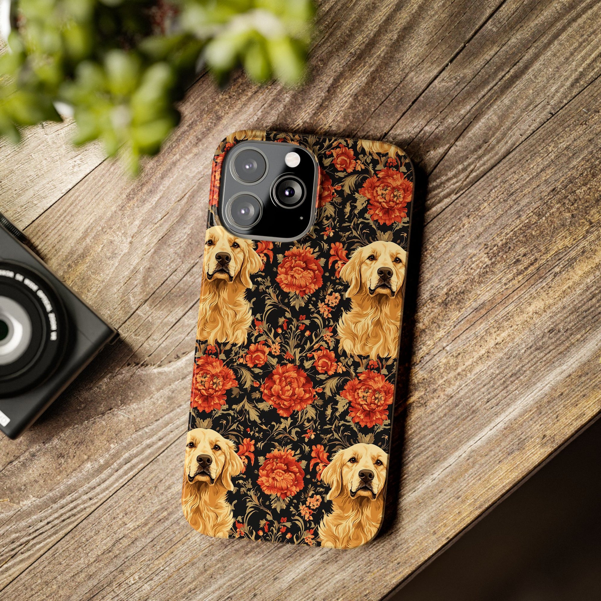 Golden Pawsatronic Tapestry Slim Phone Cases