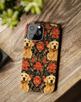 Golden Pawsatronic Tapestry Slim Phone Cases