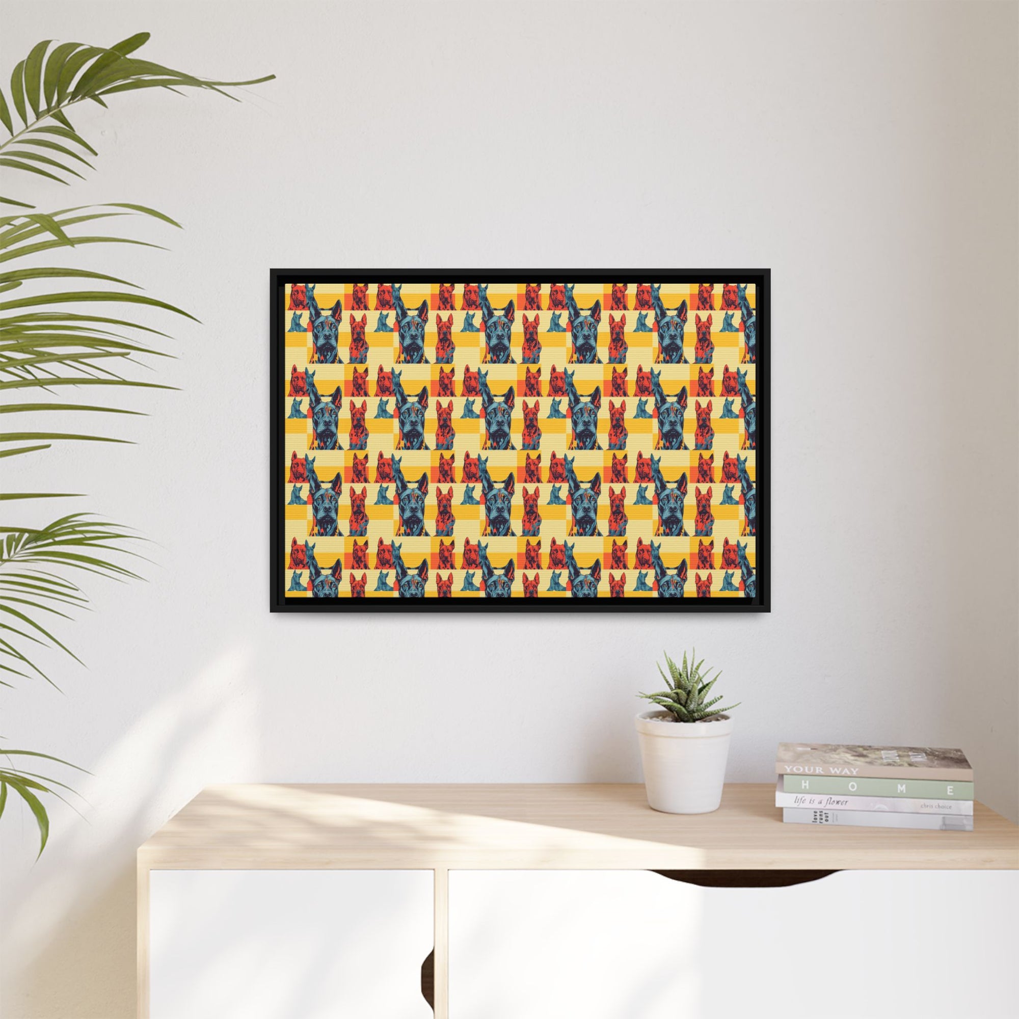 Dane-tastic Marvelous Mutt Mode Matte Canvas, Framed