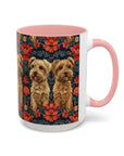 Yorkie Charm Twins Accent Coffee Mug