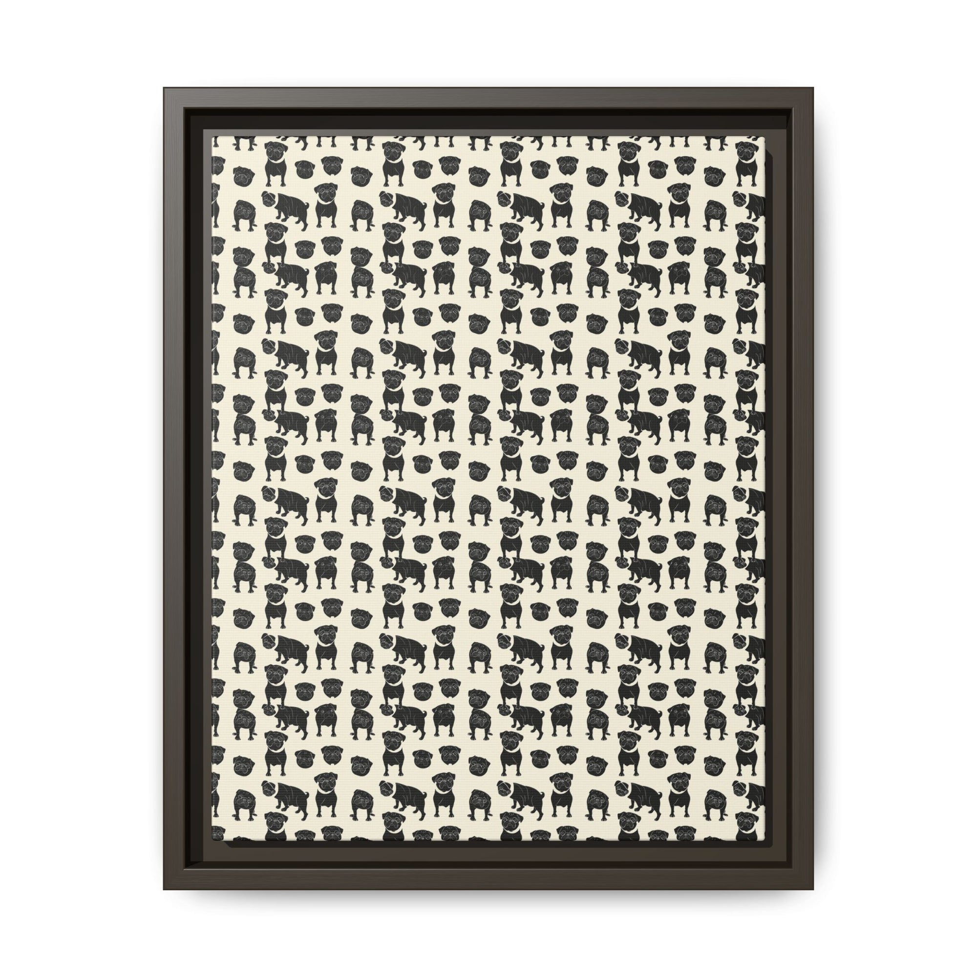 Puggie Pout Perfection Matte Canvas, Framed