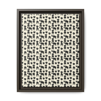 Puggie Pout Perfection Matte Canvas, Framed