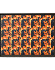 Rottweiler Chic Pawsitivity Matte Canvas, Framed