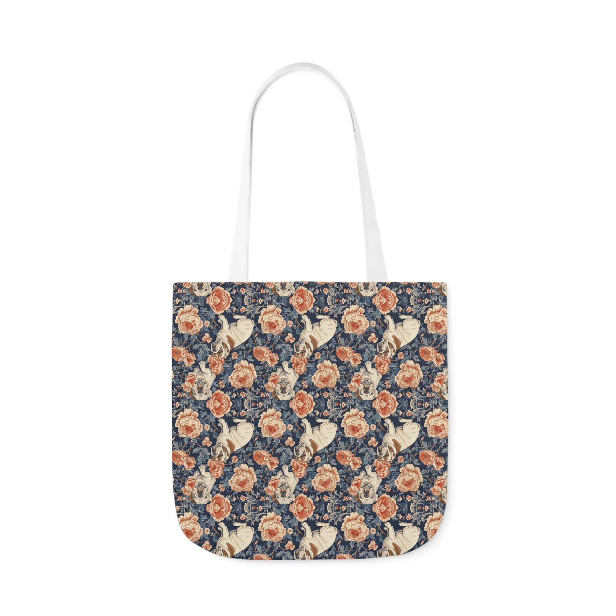 Blooming Bulldog Beauty Canvas Tote Bag