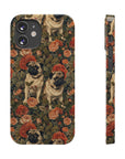 Blooming Pug Paradise Slim Phone Cases