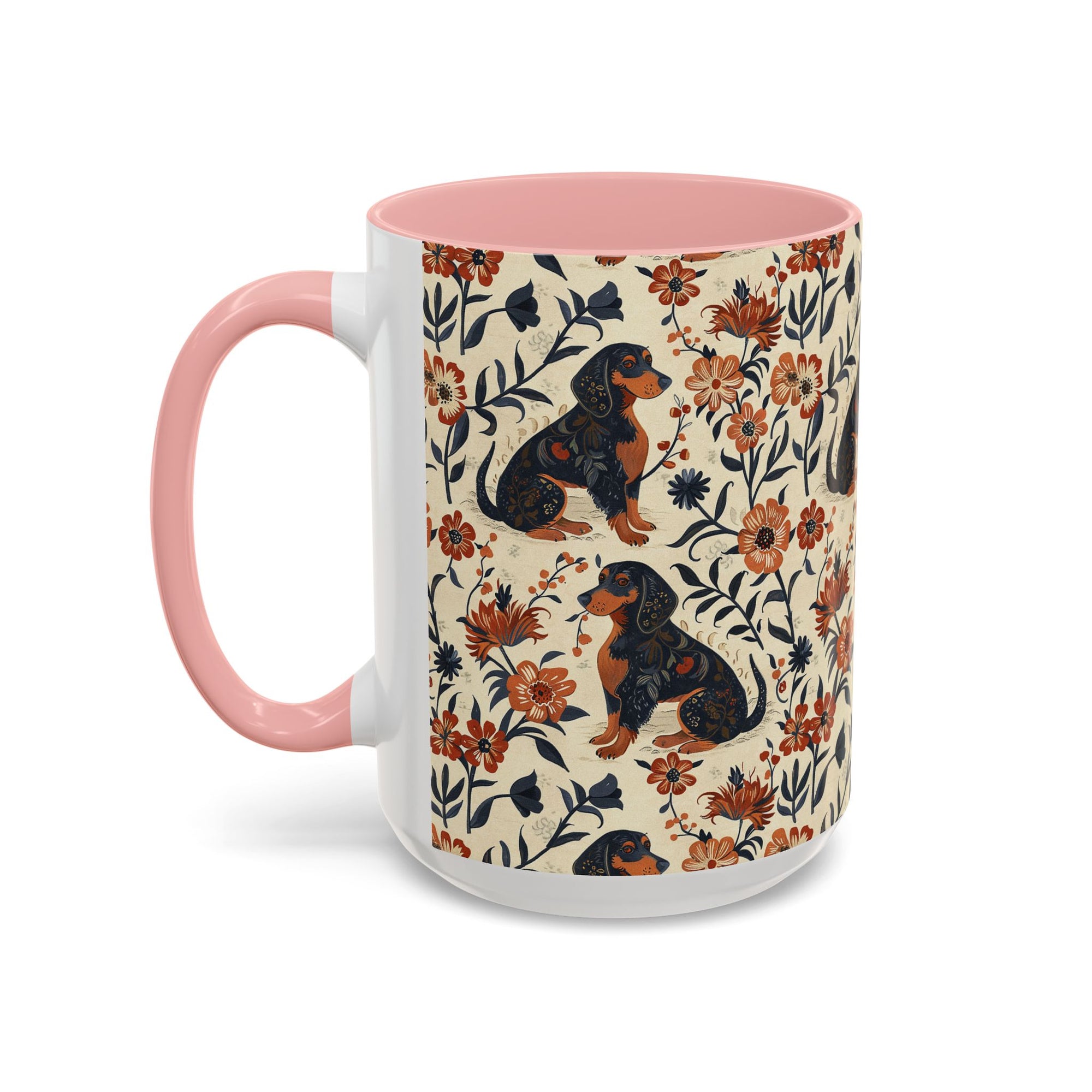 Blossoming Dachshunds Delight Accent Coffee Mug