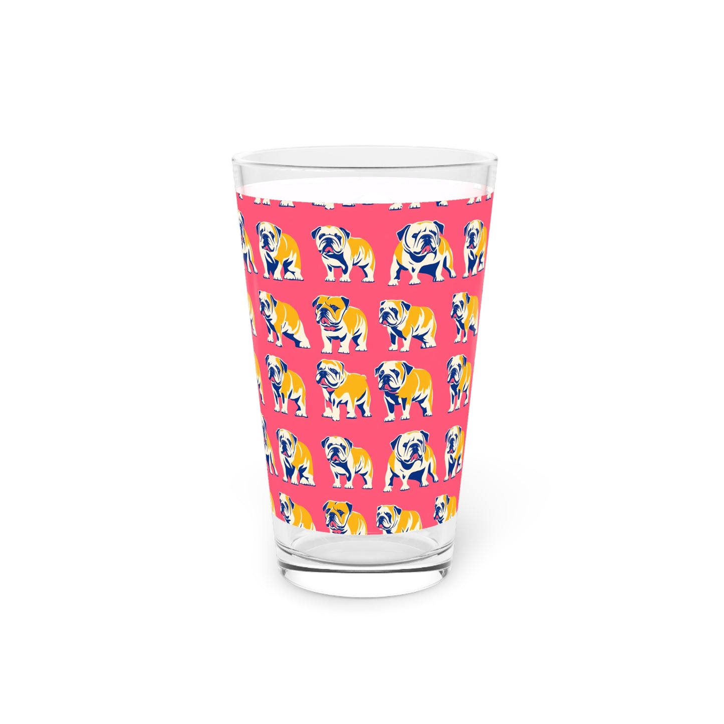 Bubblegum Glamour Bulldog Bouquet Pint Glass