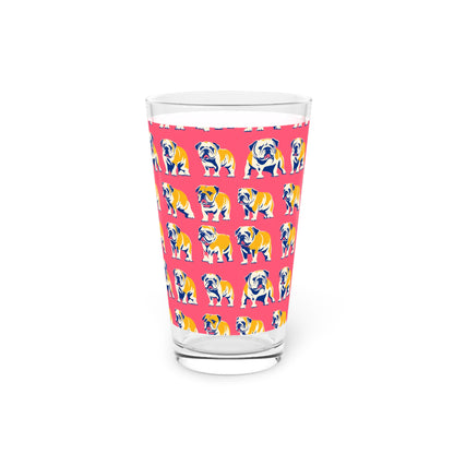 Bubblegum Glamour Bulldog Bouquet Pint Glass